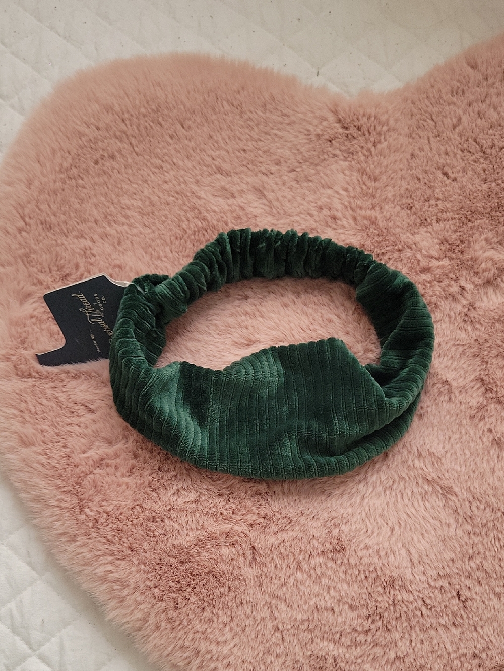 Universal Thread Corduroy Twist Headband in Forest Green